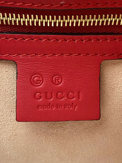 Gucci GG Supreme Blossom Rot/Blaue Leder-Einkaufstasche Italien