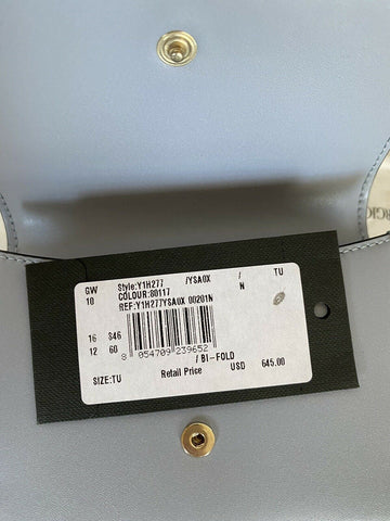 NIB $645 Giorgio Armani Blue Leather Women's Wallet Y1H277 Italy