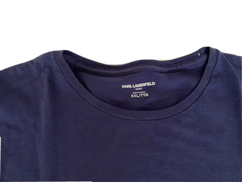 NWT Karl Lagerfeld Paris Karl Caricature Tee T Shirt Men 2XL Blue