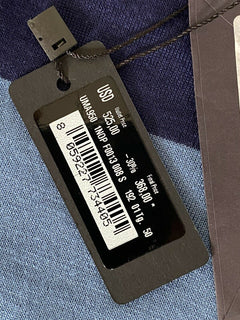 Neu mit Etikett: 980 $ Prada Kurzarm-Poloshirt aus Wolle in Blau UMA950 Hergestellt in Italien