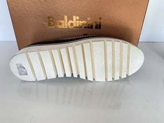 Baldinini Damen-Espadrilles aus schwarzem Leder, 39 Eu, hergestellt in Italien, 799156 