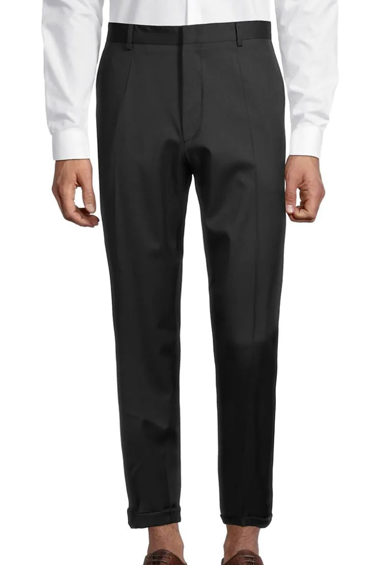 NWT $225 Boss Hugo Men's ?Hendris Wool Trousers Dress Pants Folded cuffs 38 US