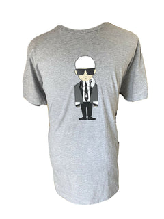 NWT 49 Karl Lagerfeld Paris Karl Карикатура Футболка Мужская 2XL Серый