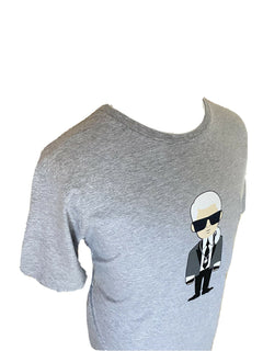 NWT 49 Karl Lagerfeld Paris Karl Карикатура Футболка Мужская 2XL Серый