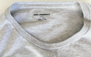 NWT 49 Karl Lagerfeld Paris Karl Карикатура Футболка Мужская 2XL Серый