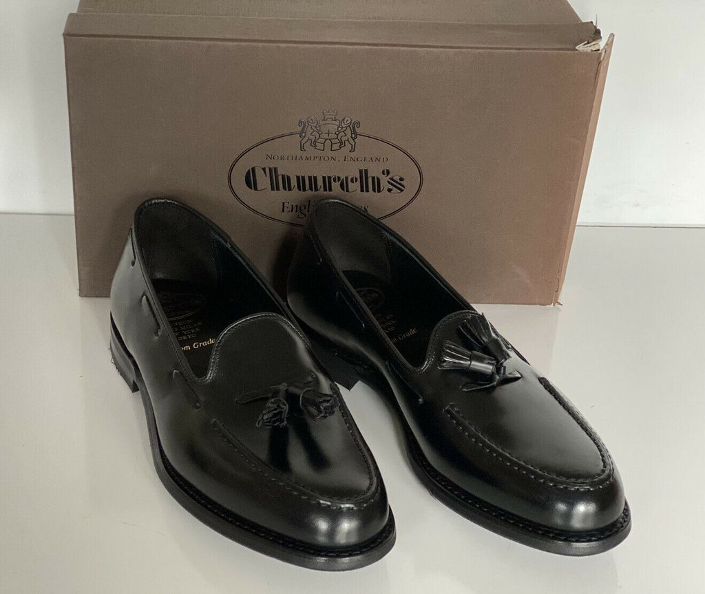 NIB Church's schwarze polnische Binder-Leder-Chicane-Schuhe für Herren, 8,5 US EDC040 UK 