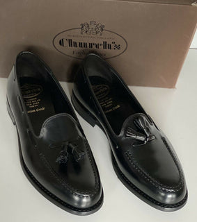 NIB Church's schwarze polnische Binder-Leder-Chicane-Schuhe für Herren, 8,5 US EDC040 UK 