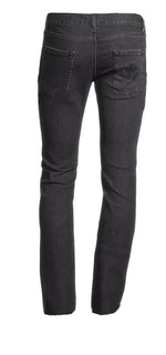 Neu mit Etikett: 550 $ Roberto Cavalli Graue Slim-Fit-Jeans für Herren, Größe 32 US 