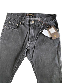 Neu mit Etikett: 550 $ Roberto Cavalli Graue Slim-Fit-Jeans für Herren, Größe 32 US 