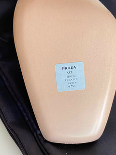 NIB $750 Prada Block Lackleder Schwarze Schuhe 7,5 US 1I983L IT