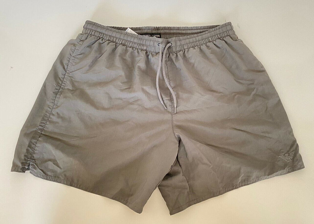NWT $95 Emporio Armani  Men's Gray Swim Logo Shorts Size 48 EU (32 US) S 211118