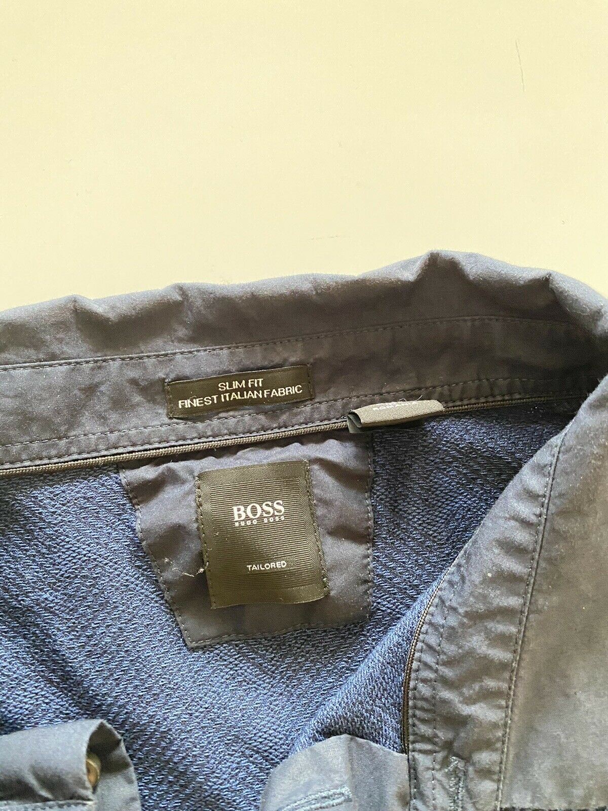 BOSS Hugo Boss Приталенная рубашка-поло приталенного кроя XL (подходит для ML), синяя 