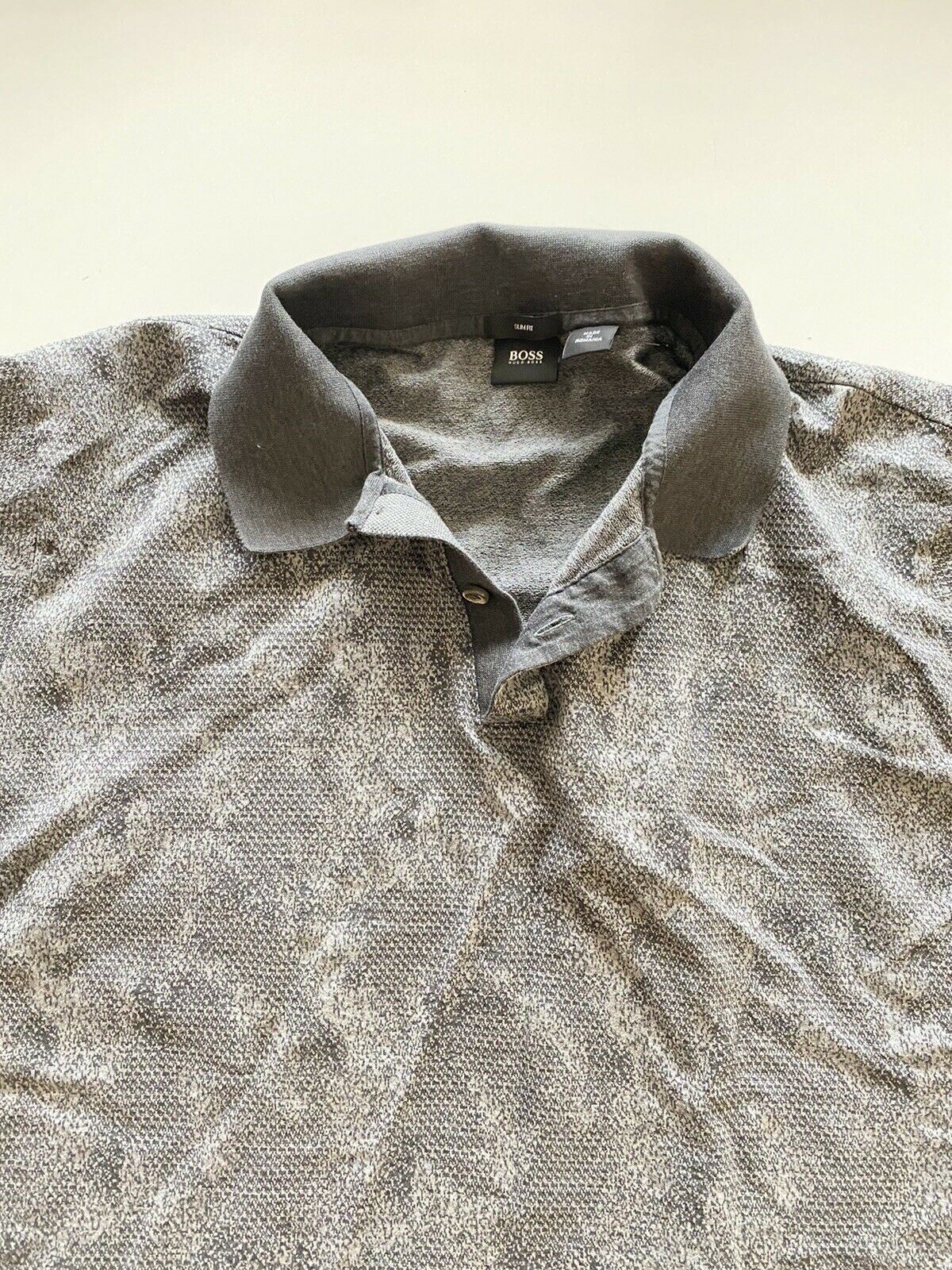 BOSS Hugo Boss Slim Fit Рубашка-поло XL (подходит для ML) Серый 