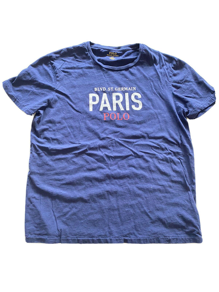 Polo Ralph Lauren PARIS Custom Fit T-Shirt L Blue