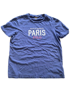 Polo Ralph Lauren PARIS Custom Fit T-Shirt L Blue