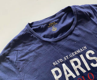 Polo Ralph Lauren PARIS Custom Fit T-Shirt L Blue