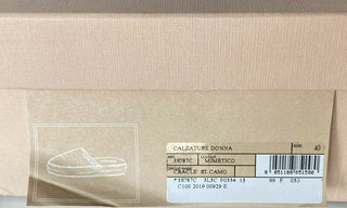 NIB MIU MIU Espadrille-Pantoletten aus rissigem Leder mit grünem Blumenmuster für Damen, 10 US 5S787C 
