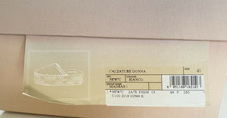 NIB MIU MIU Damen-Espadrille-Pantoletten aus weißem Leder, 10 US 5S787C 
