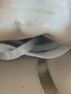 NIB Miu Miu Gold Glitter Damen Leder Metall Cap Toe Sneakers (40 Eu) 5E8998 