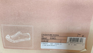 NIB Miu Miu Damen-Sneaker mit Metallkappe und Juwelenverzierung (40 Euro) 5E8557 IT 