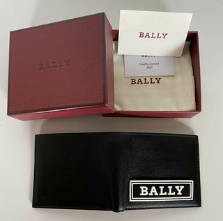 NEU MIT ETIKETT BALLY Bifold Bollen Herren-Geldbörse aus echtem Leder in Schwarz 6228985