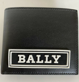 NEU MIT ETIKETT BALLY Bifold Bollen Herren-Geldbörse aus echtem Leder in Schwarz 6228985
