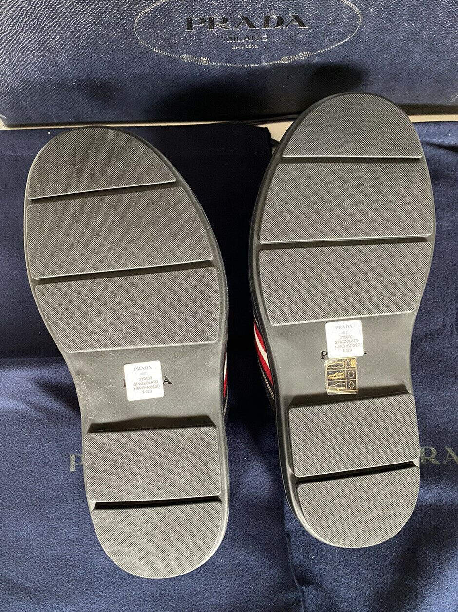 NIB $ 520 Prada Milano Herren Flip Flop Sandalen Schuhe Schwarz 9,5 US 2Y3030 Italien