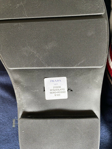 NIB $520 Мужские шлепанцы Prada Milano Туфли черные 9,5 США 2Y3030 Италия