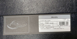 NIB $ 520 Prada Milano Herren Flip Flop Sandalen Schuhe Schwarz 9,5 US 2Y3030 Italien
