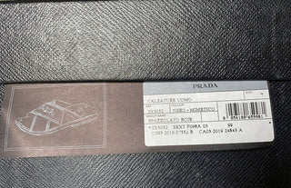 NIB $ 650 Prada Milano Herren Slides Sandalen Schwarz/Khaki/Weiß 8 US 2X3032 Italien 