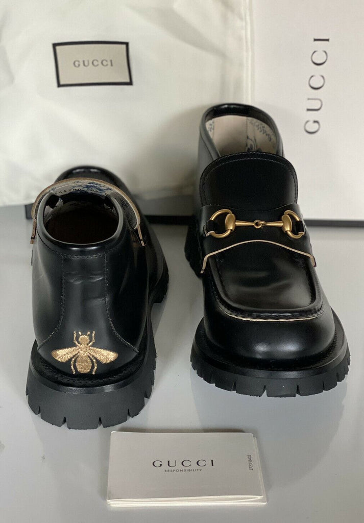 NIB $ 1750 Gucci Herren Cordovan Leder Stiefeletten Schwarz 11,5 US/11 UK 545280 