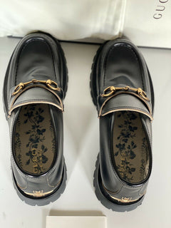NIB $ 1750 Gucci Herren Cordovan Leder Stiefeletten Schwarz 11,5 US/11 UK 545280 