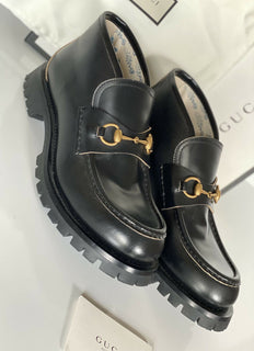 NIB $1750 Gucci Men Cordovan Leather Ankle Boots Shoes Black 11 US/10 UK IT