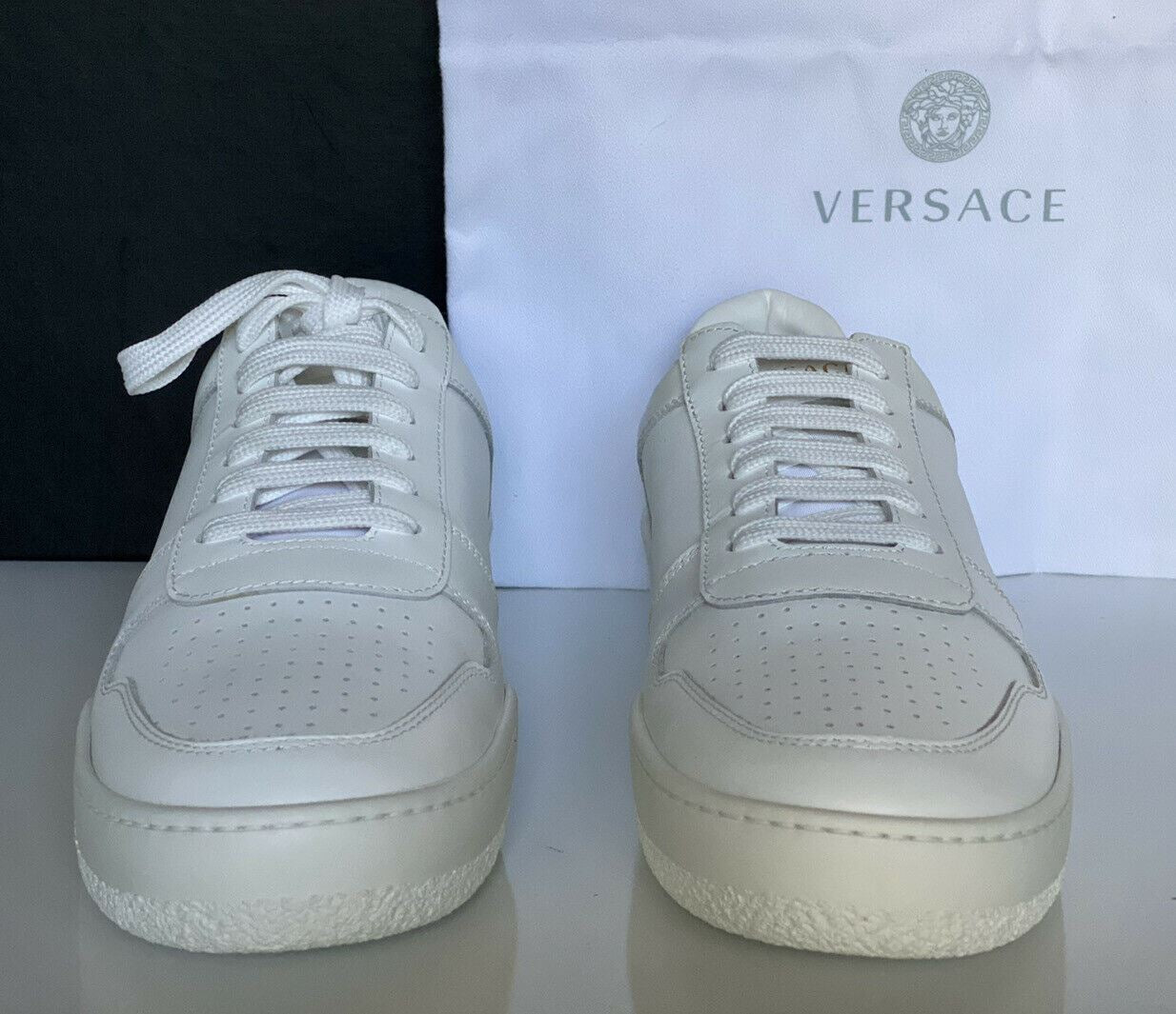Мужские белые кожаные кроссовки Versace 495 долларов США 10 США (43 евро) Италия DSU7843 