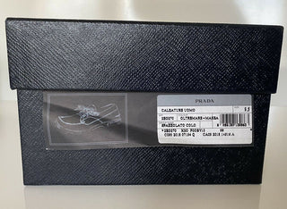 NIB 970 $ PRADA Milano Herren-Bootsschuhe aus blauem Leder 10,5 US (Prada 9,5) 2EG270 IT 