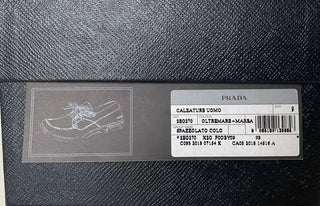 NIB $ 970 PRADA Milano Herren-Bootsschuhe aus blauem Leder 10 US (Prada 9) 2EG270 Italien