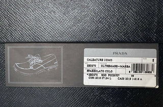 NIB $ 970 PRADA Milano Herren-Bootsschuhe aus blauem Leder 9 US (Prada 8) 2EG270 Italien 