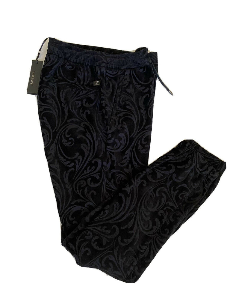 NWT $975 Versace Men's Black Activewear Pants Size Medium Made in Italy A79524