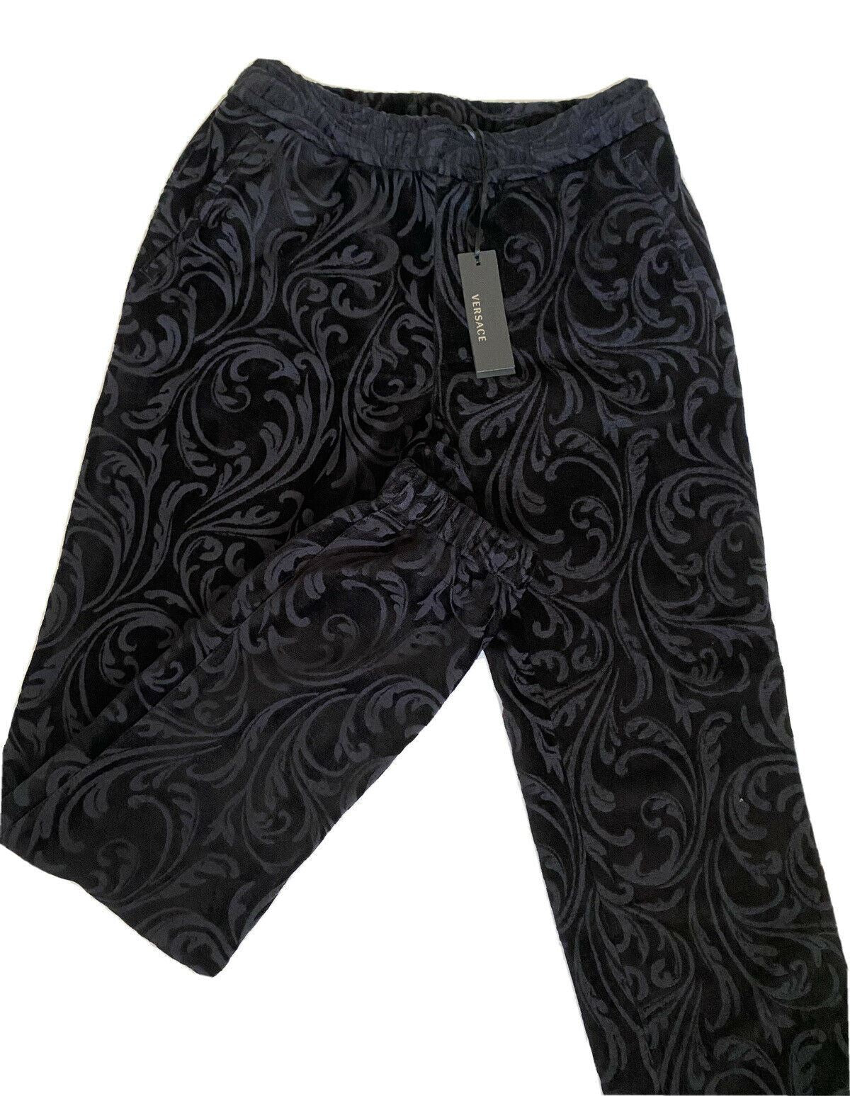 NWT $975 Versace Men's Black Activewear Pants Size Medium Made in Italy A79524