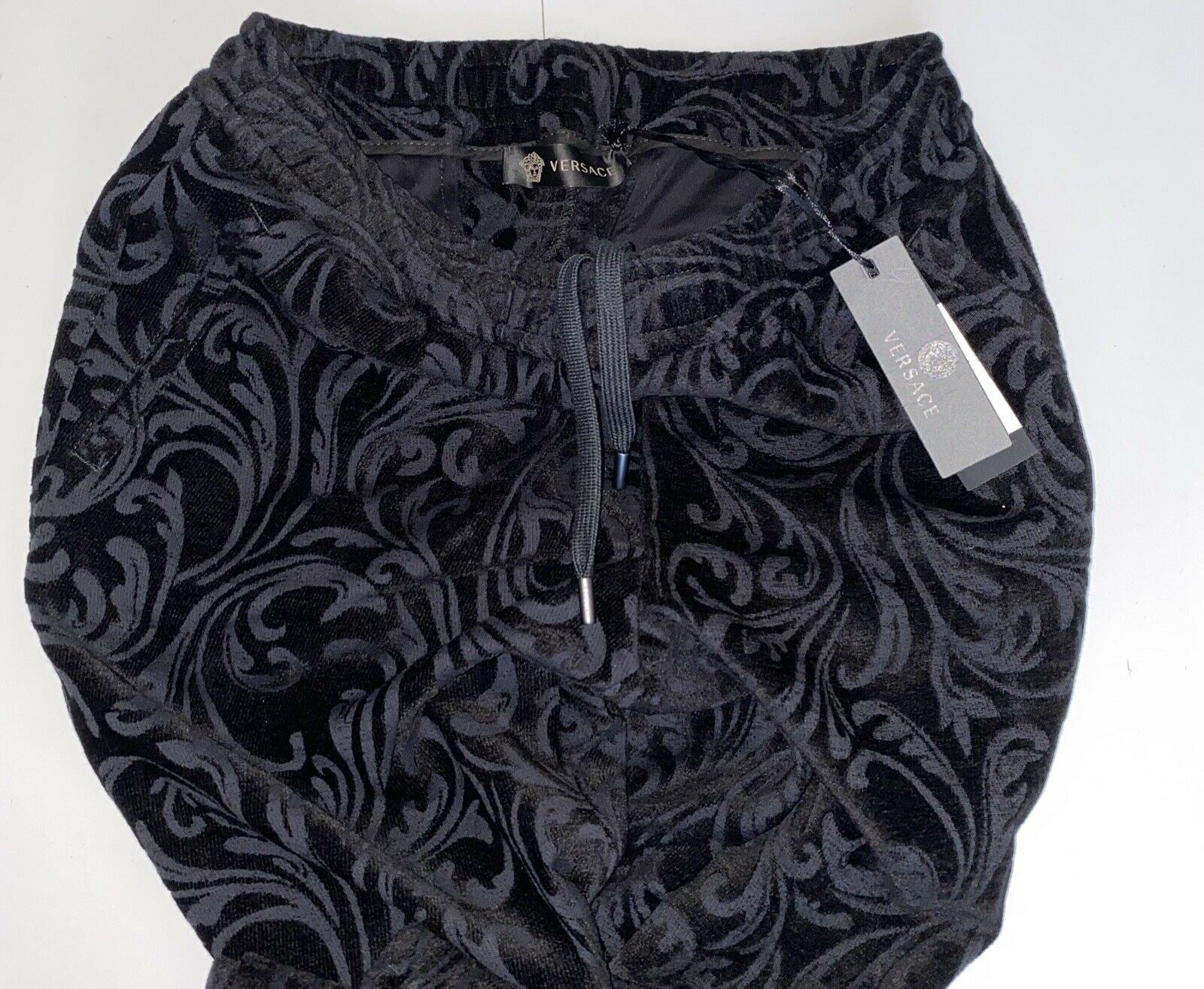 Черные мужские брюки для спортивной одежды Versace NWT, средний размер, 975 долларов, сделано в Италии, A79524