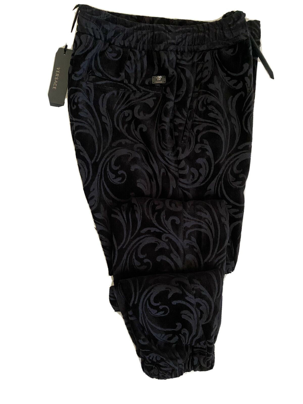 Мужские черные брюки для спортивной одежды Versace NWT $975, размер средний 3XL, Италия A79524