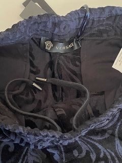 Neu mit Etikett: 975 $ Versace Schwarze Activewear-Hose für Herren, Größe Medium 3XL, in Italien A79524