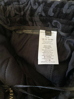 Neu mit Etikett: 975 $ Versace Schwarze Activewear-Hose für Herren, Größe Medium 3XL, in Italien A79524