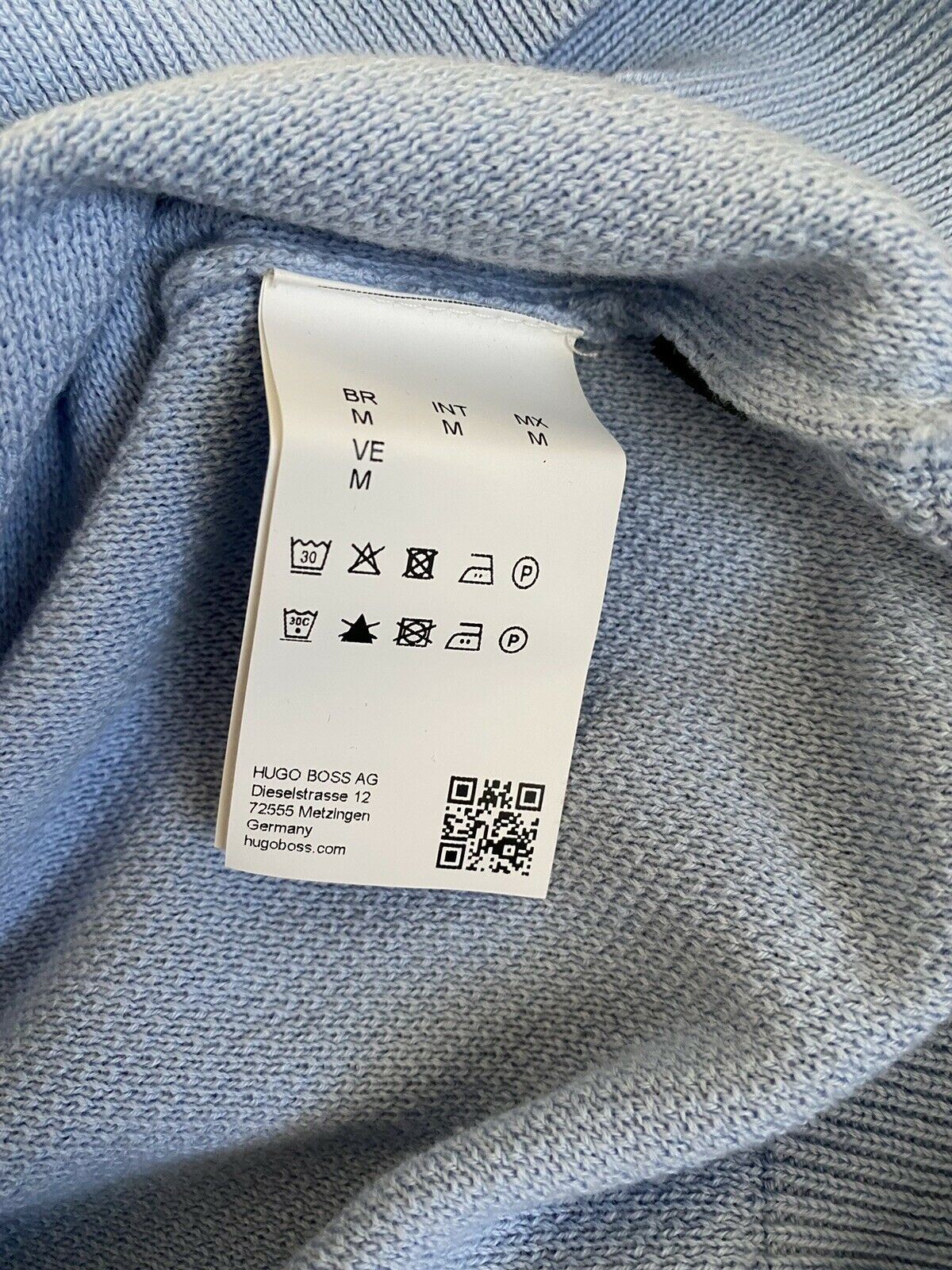 Neu mit Etikett: 178 $ BOSS Hugo Boss Herren-Pullover in Hellblau mit Rundhalsausschnitt, Größe M