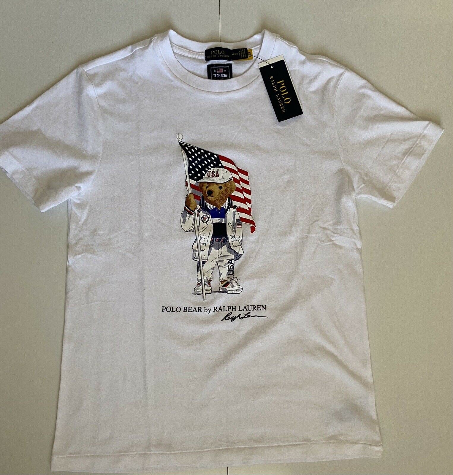 NWT $35 Polo Ralph Lauren Boys Bear Olympic Team USA T-Shirt L (14-16)