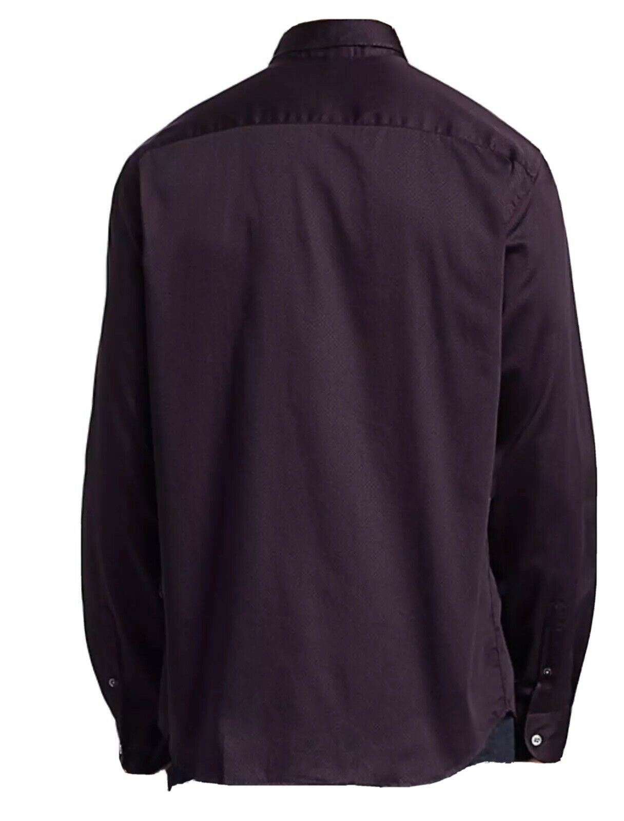 NWT $275 Emporio Armani Mens Mini Check Pattern Purple Shirt XL