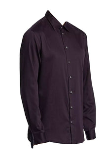 Neu mit Etikett: 275 $ Emporio Armani Herren-Hemd mit Mini-Karomuster in Lila XL