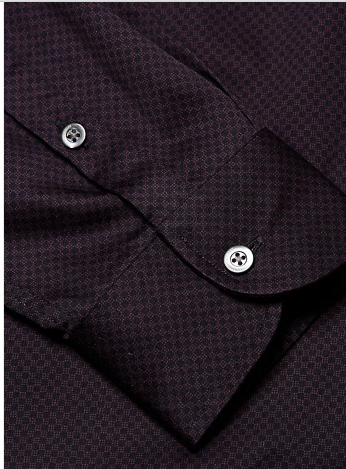 NWT $275 Emporio Armani Mens Mini Check Pattern Purple Shirt XL