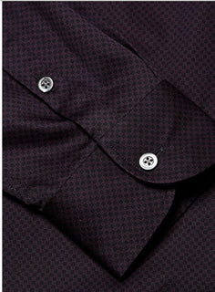 Neu mit Etikett: 275 $ Emporio Armani Herren-Hemd mit Mini-Karomuster in Lila XL