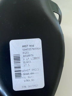 NIB $580 Burberry Libbie Patent Leather Slides 7.5 US (37.5 Euro) Italy